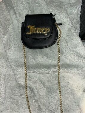 Juicy Couture Black Crossbody Bag with Gold Chain